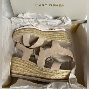 Marc Fisher Tan Suede Espadrilles